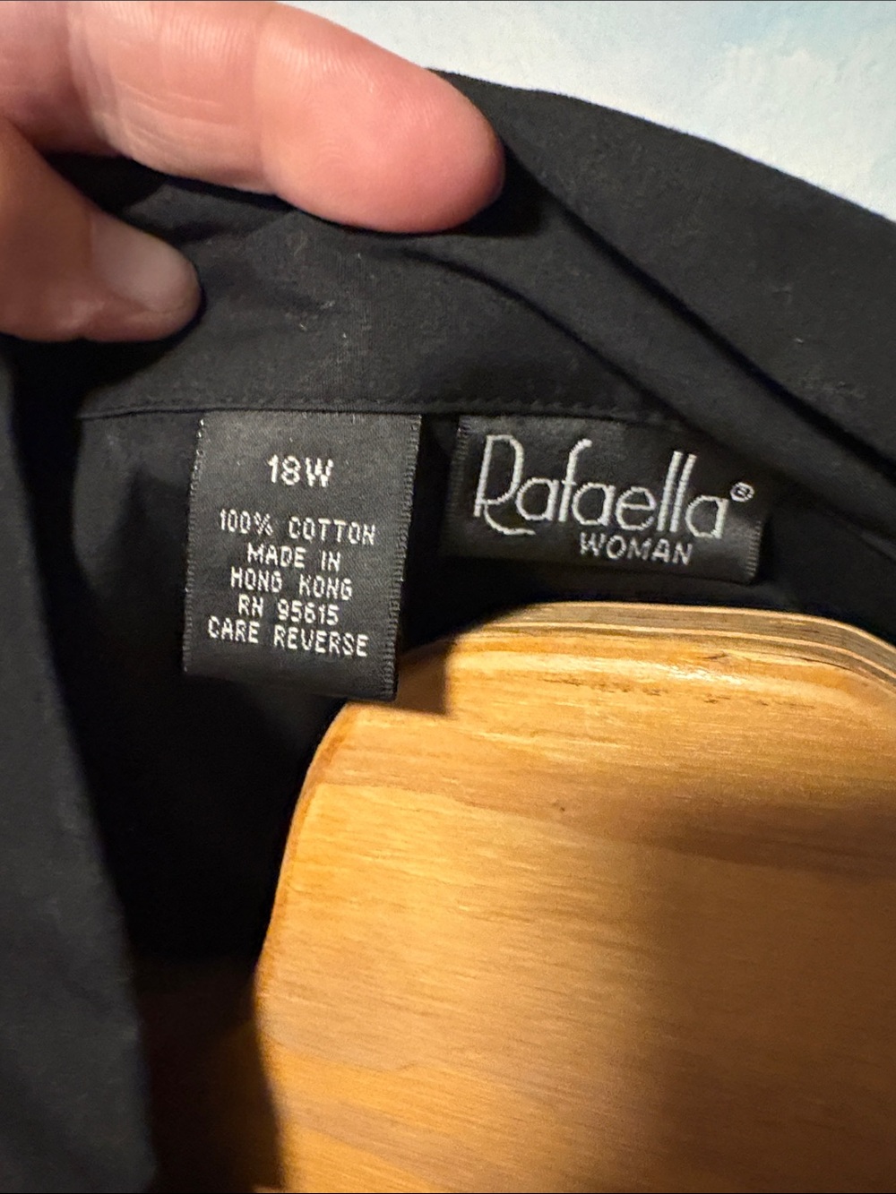 Rafaella Black Ruffle Front Button Blouse - Picture 4 of 5